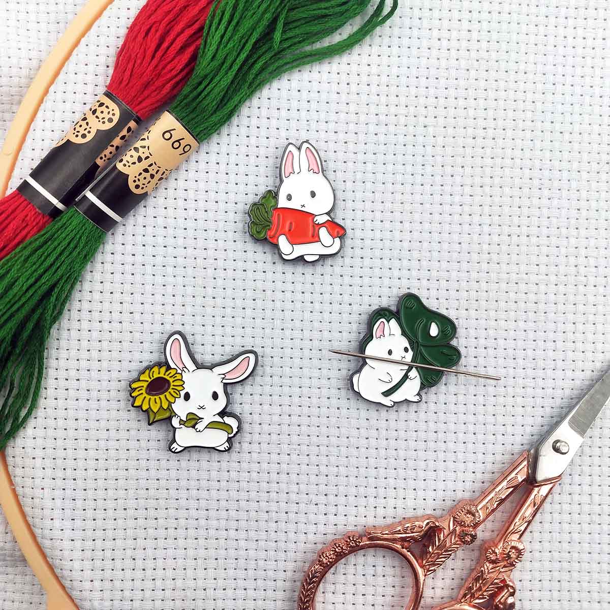 Needle Minder Magnet - Игольница Кролик, кролик, держатель иглы для