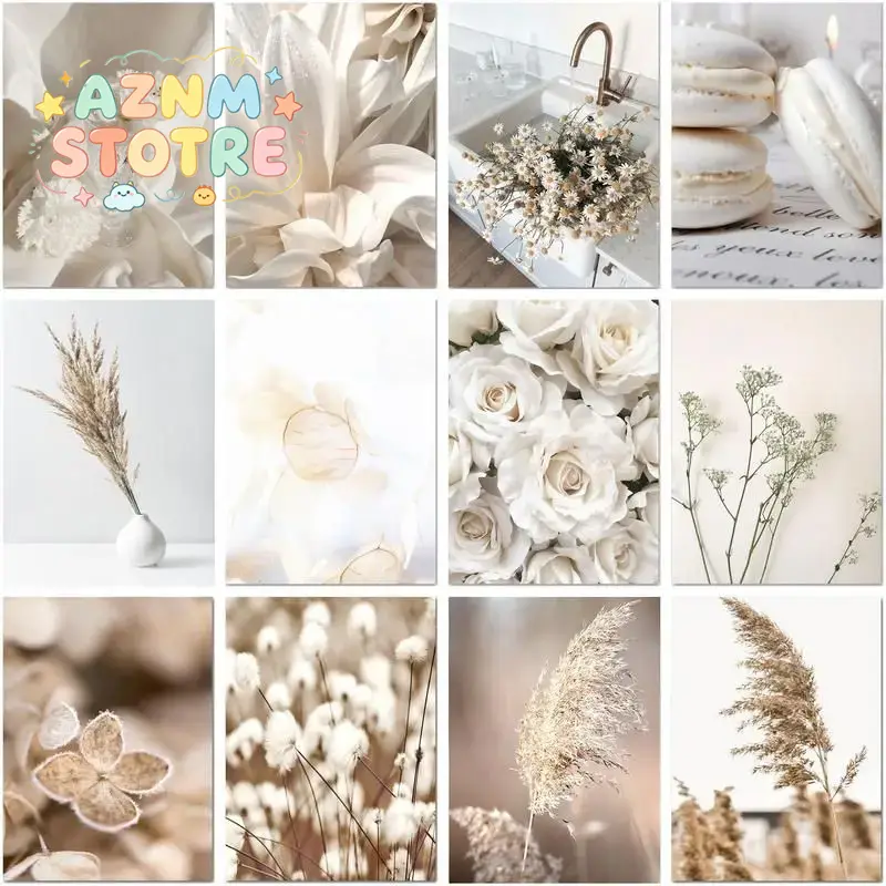 Embroidery Stitches - CHENISTORY 5D Алмазная Мозаика: Белые Цветы
