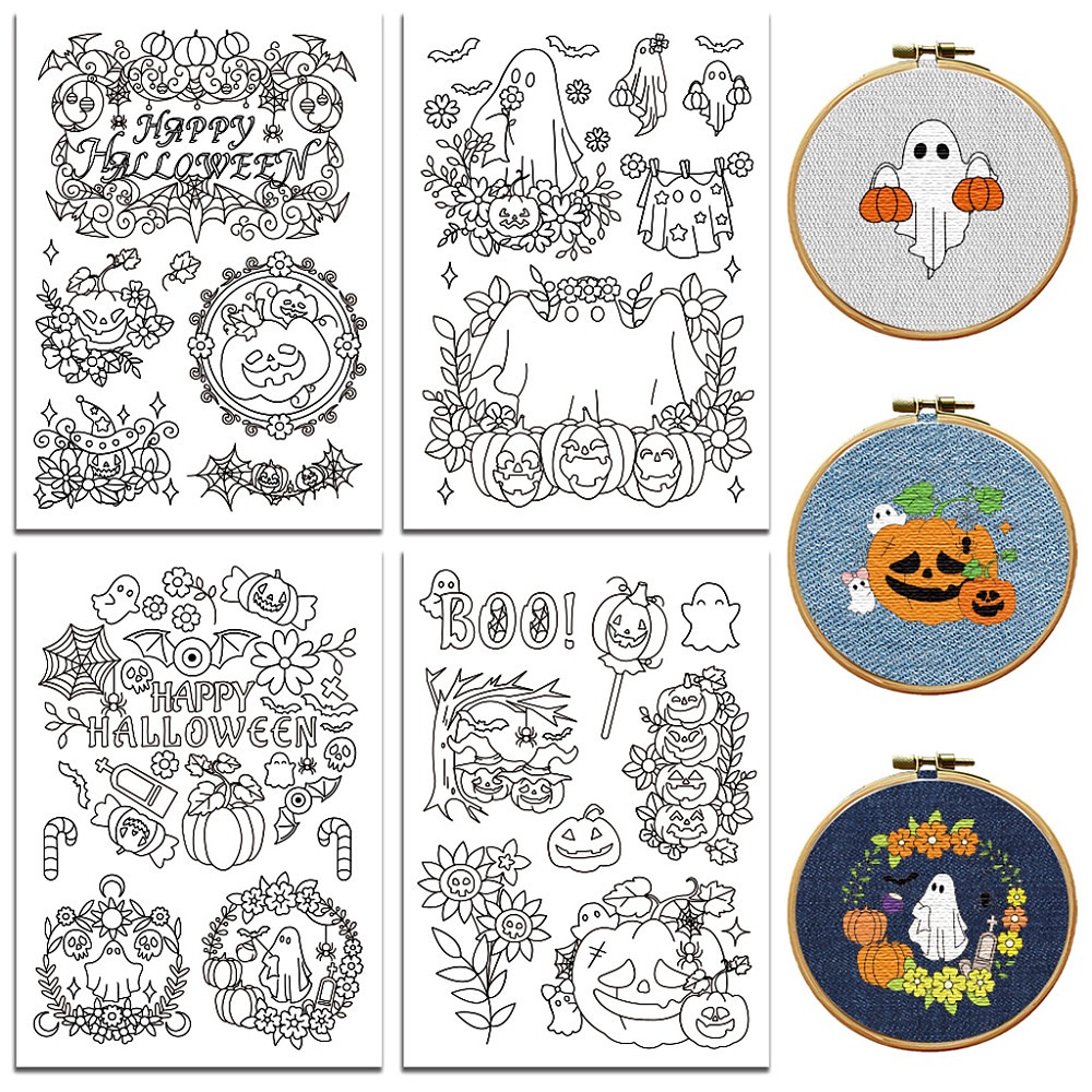 Embroidery Sheet - Водорастворимые вышивальные схемы для начинающих: лицо