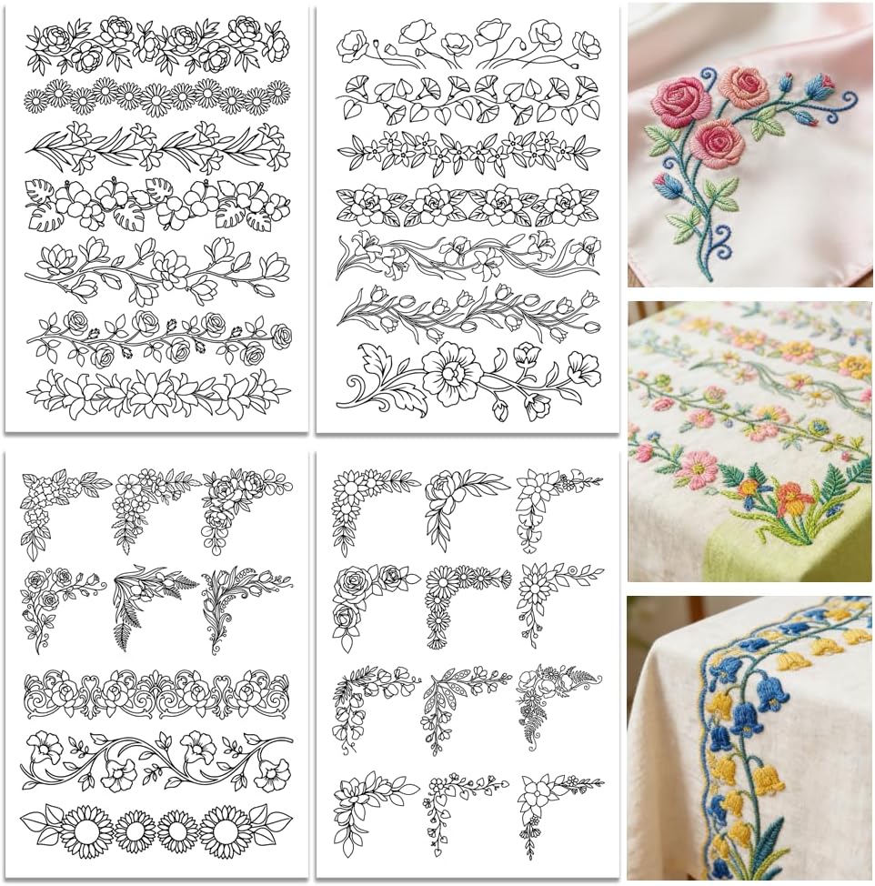 Embroidery Sheet - Предварительно напечатанная бумага для вышивки с