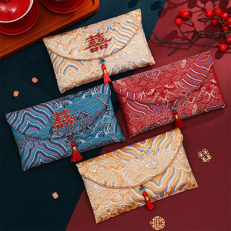 2 шт. парчовая ткань с вышивко – обзор и цена Embroidery Red