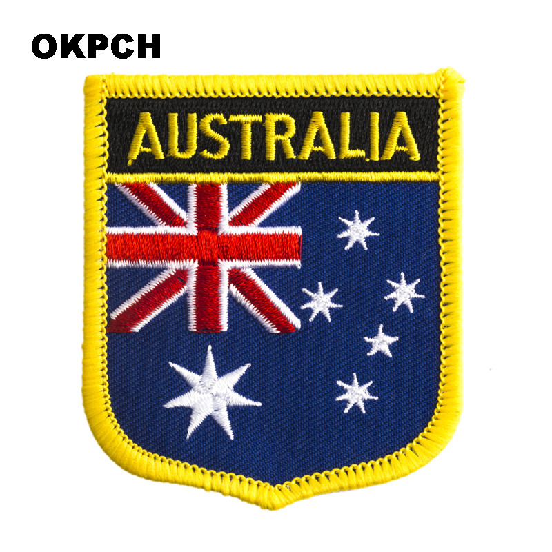 Форма щита с флагом Австралии, – обзор и цена Embroidery Australia