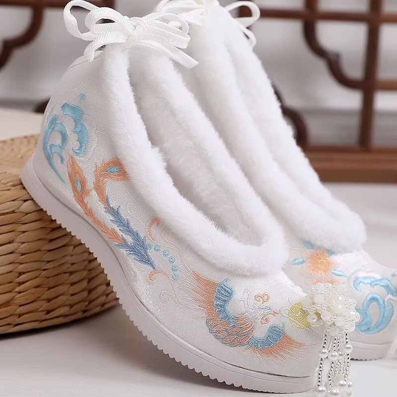 Зимняя обувь Hanfu, женская об – обзор и цена Embroidery Red