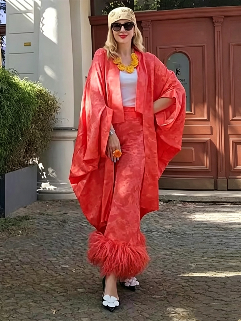 Весенний женский кимоно-халат  – обзор и цена Embroidery Red