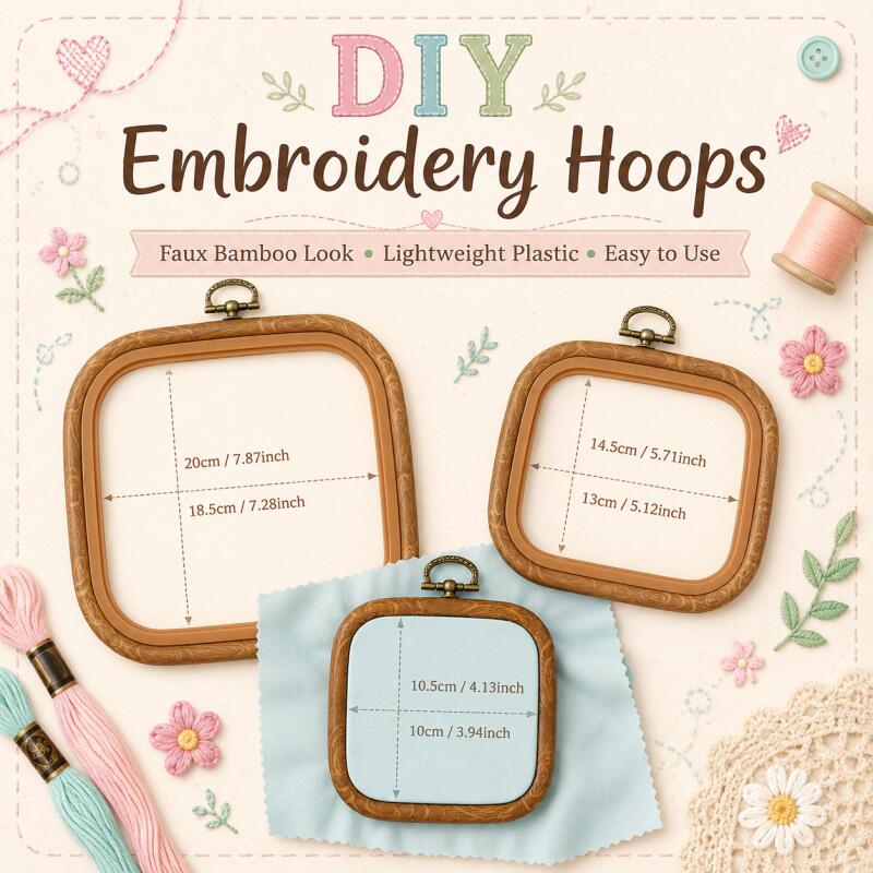 Квадратные декоративные рамки  – обзор и цена Embroidery Hoop Square