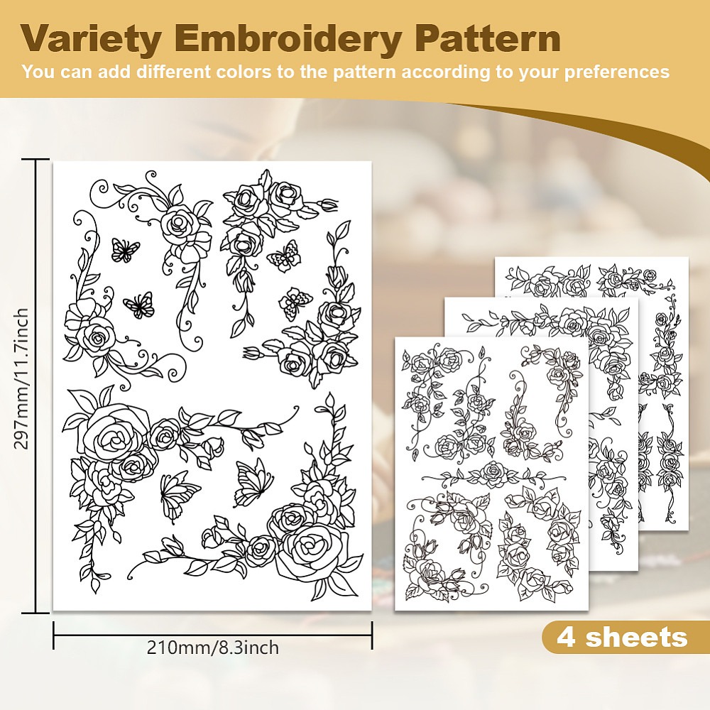 38 шт. кружевных листов с узор – обзор и цена Embroidery Sheet