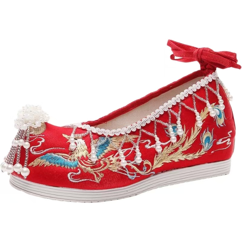 Женские новые красные свадебны – обзор и цена Embroidery Red