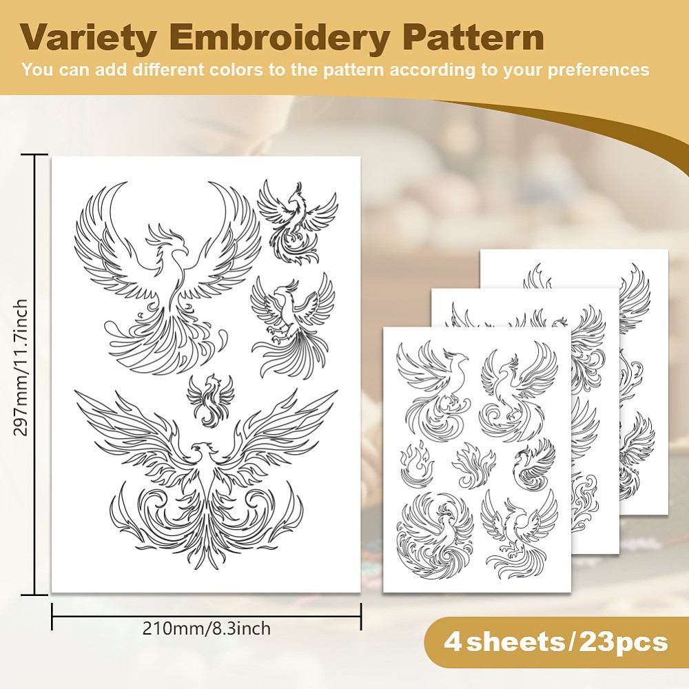 23 шт. водорастворимых стабили – обзор и цена Embroidery Sheet