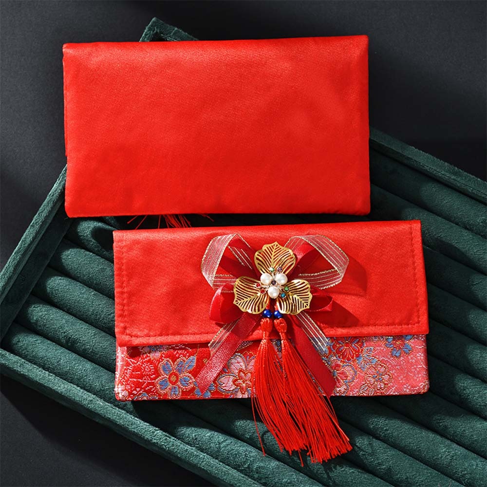 Новогодний красный конверт из  – обзор и цена Embroidery Red