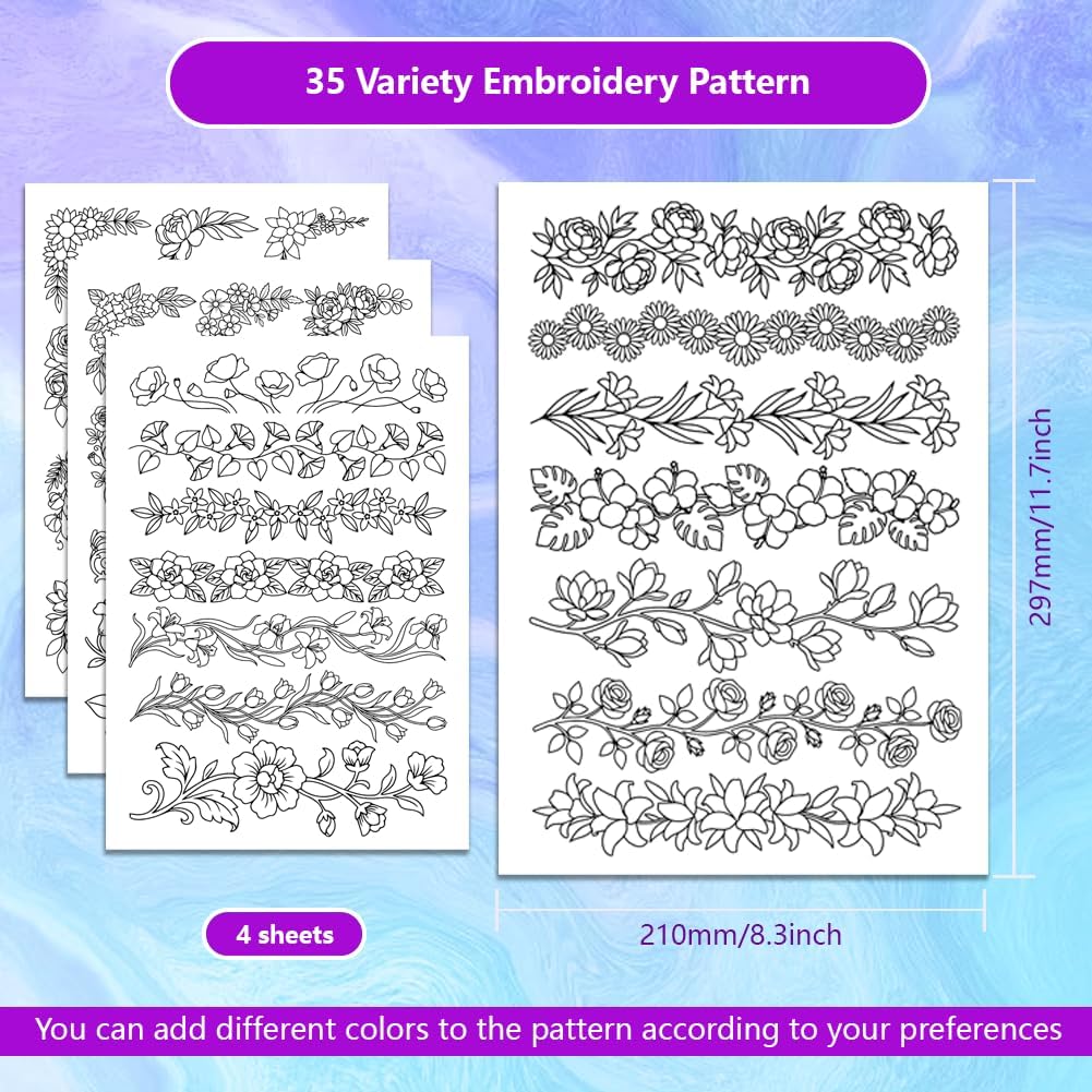 Предварительно напечатанная бу – обзор и цена Embroidery Sheet